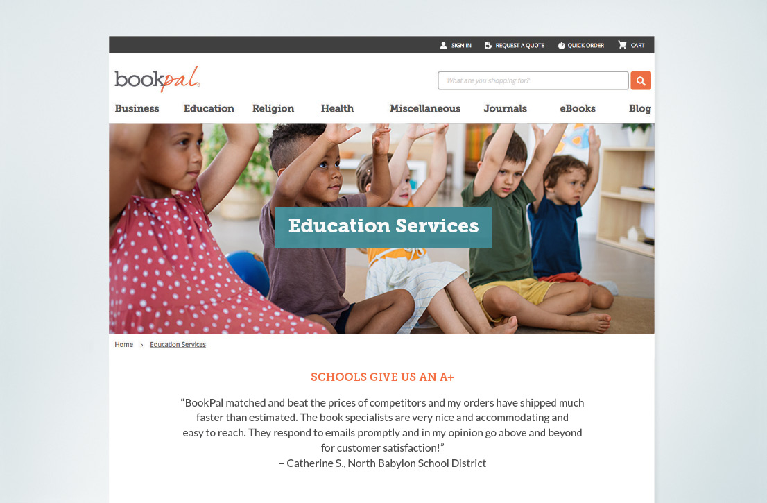 photo - BookPal website - education page