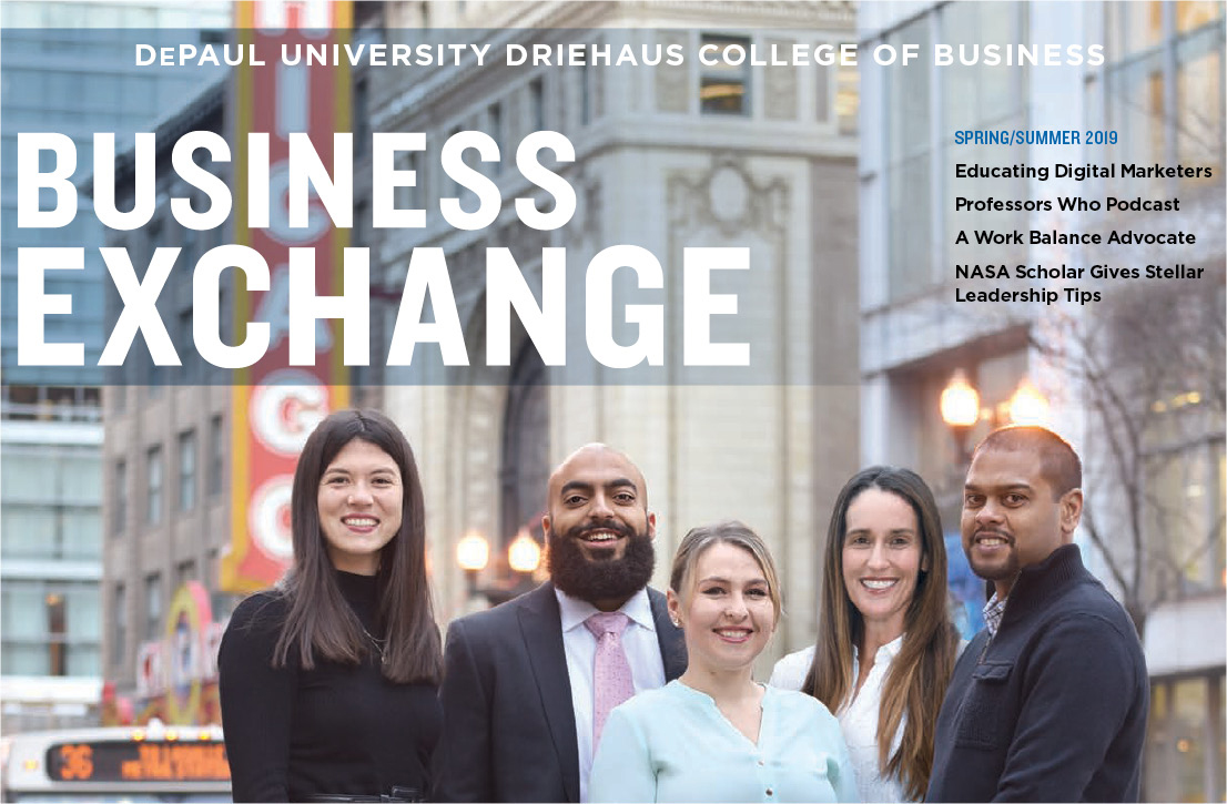 Business Exchange magazine for DePaul University’s Driehaus College of Commerce