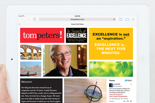Tom Peters website homepage